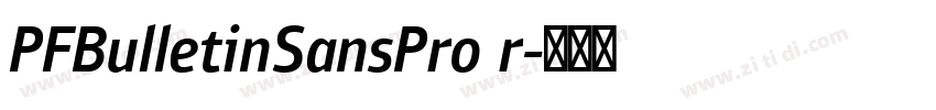 PFBulletinSansPro r字体转换